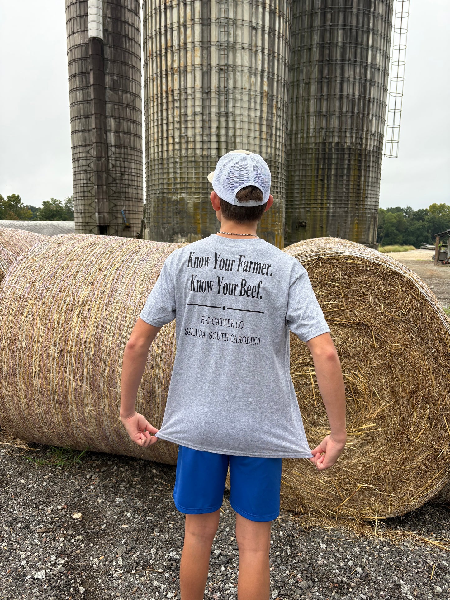Men's Grey Know Your Farmer Know Your Beef T-Shirt