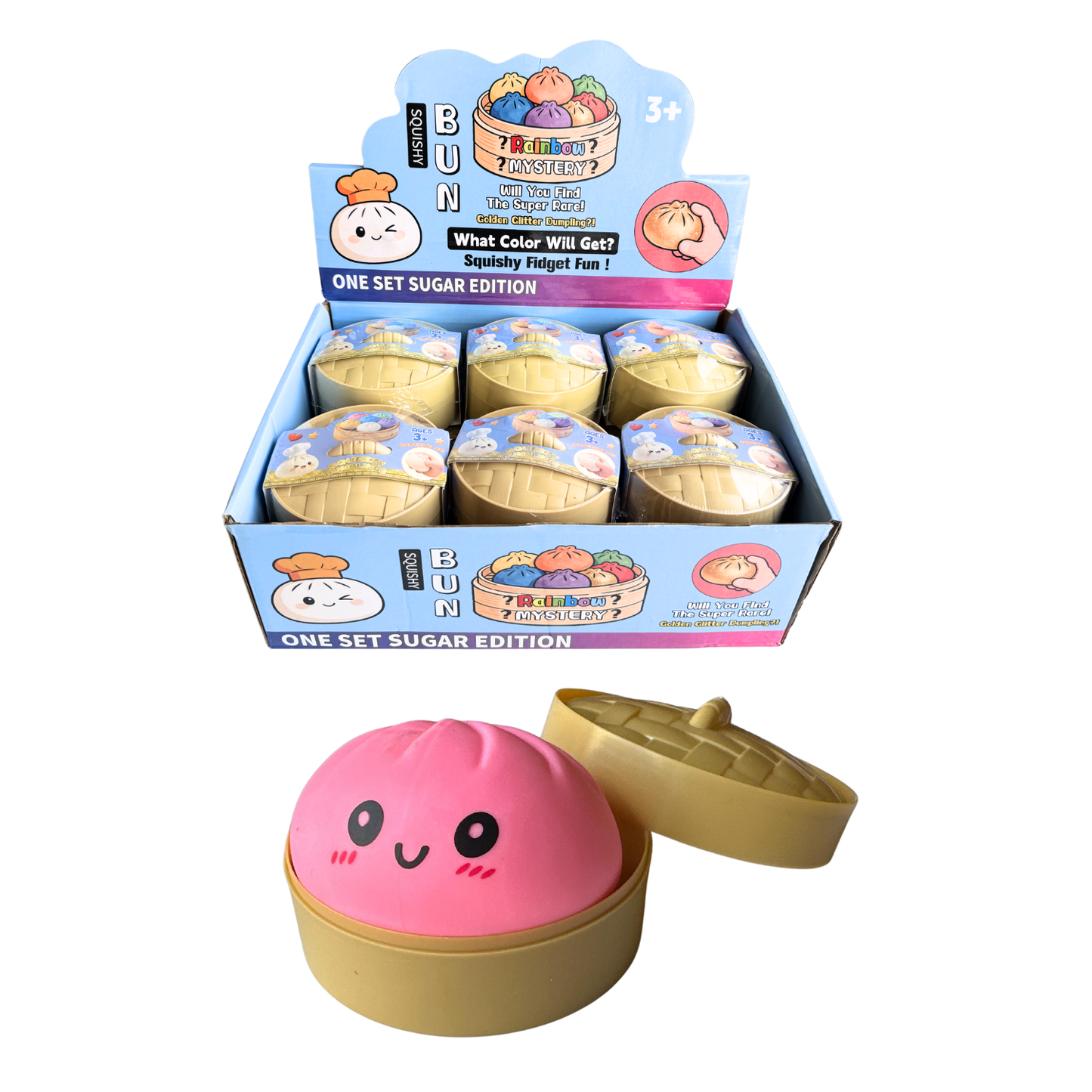 Squeezy Dumpling Toy – Assorted Colors (3.5")