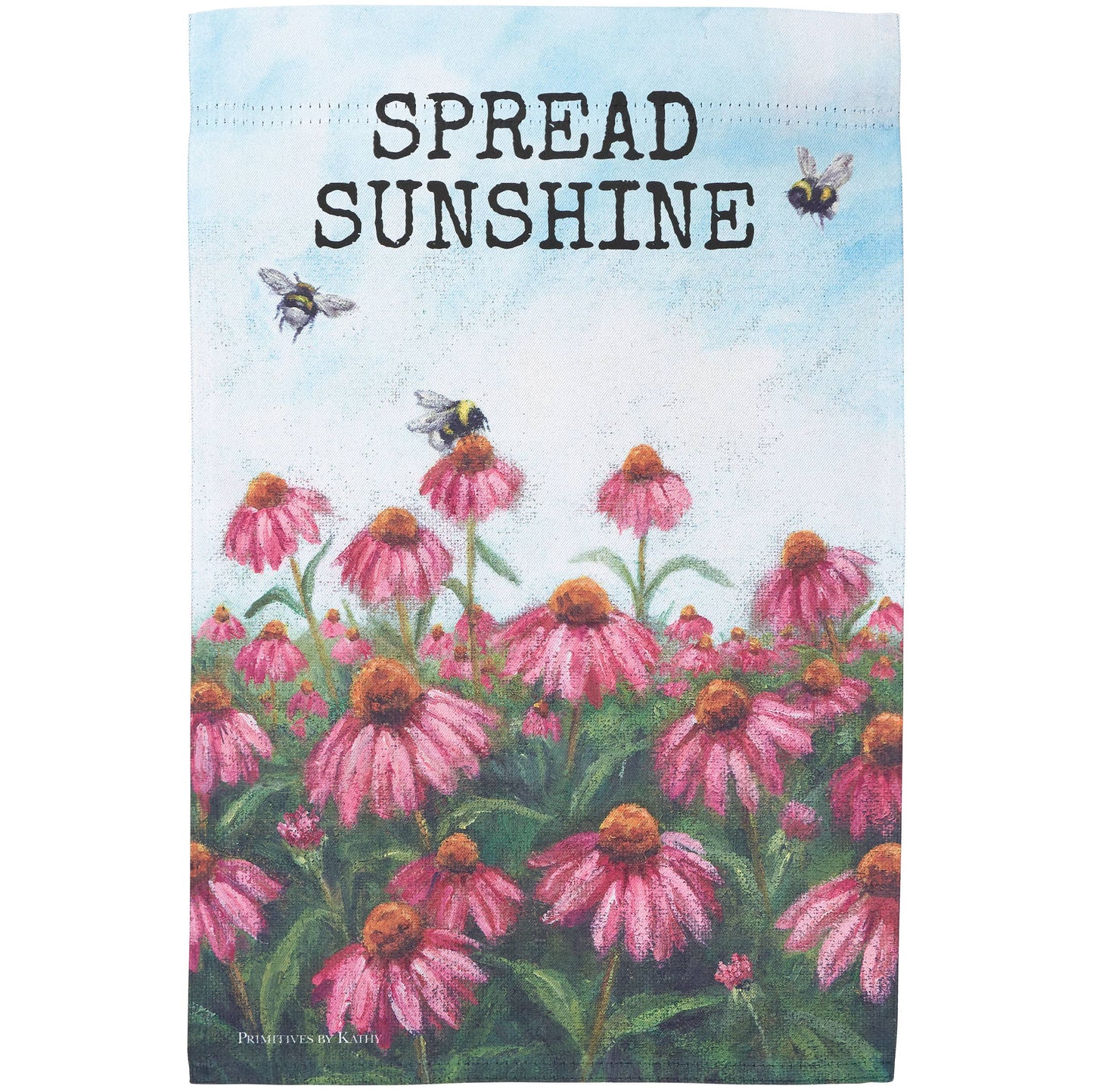 Pink Coneflower Garden Flag