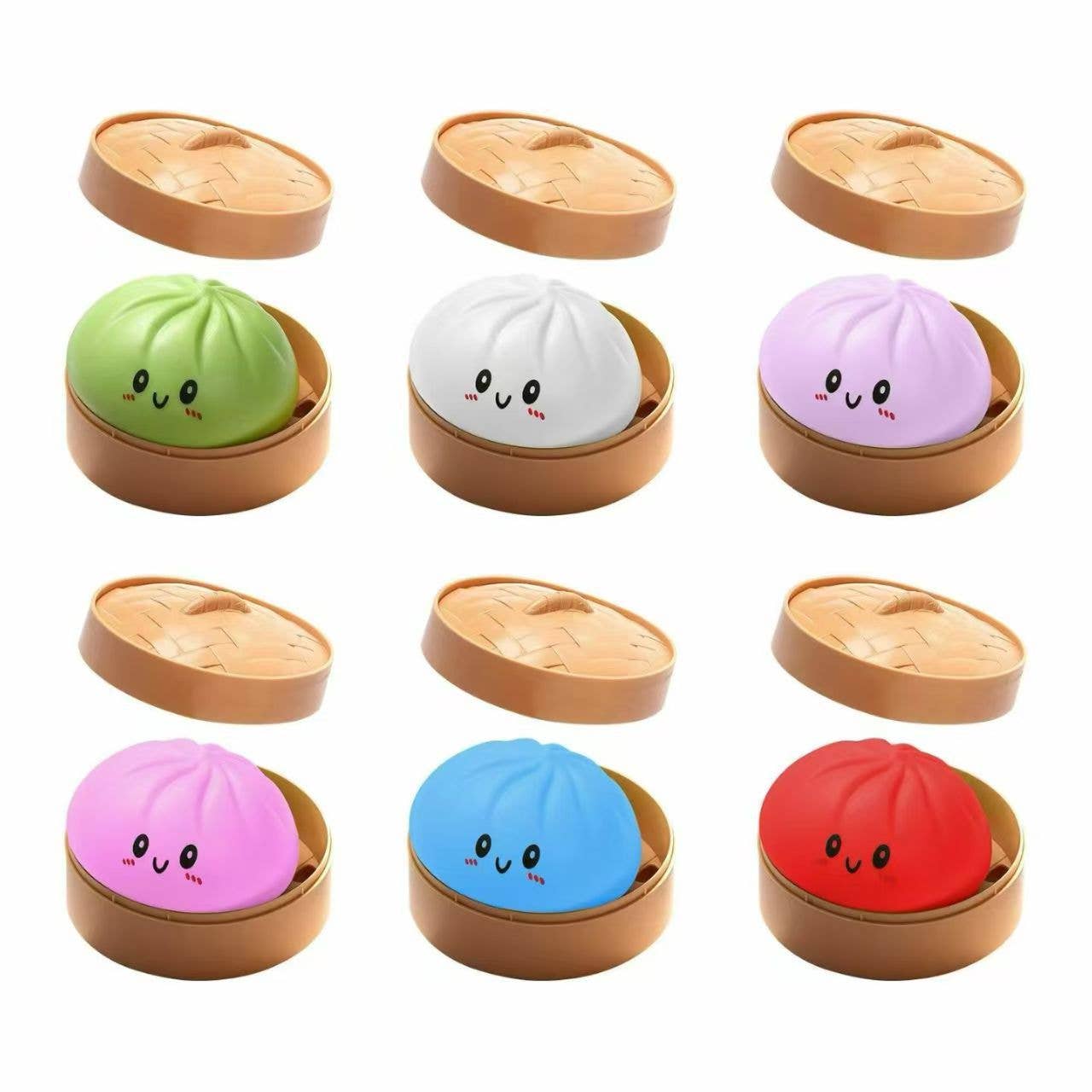 Squeezy Dumpling Toy – Assorted Colors (3.5")