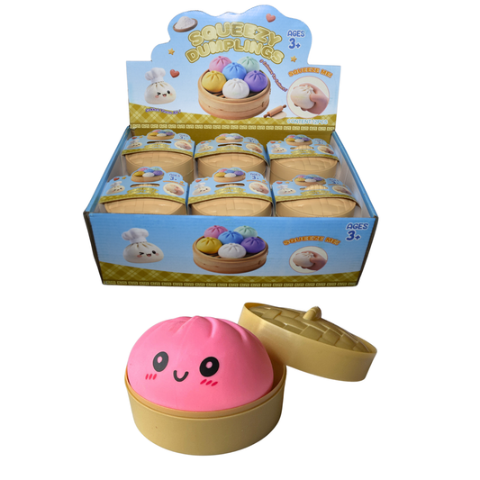 Squeezy Dumpling Toy – Assorted Colors (3.5")