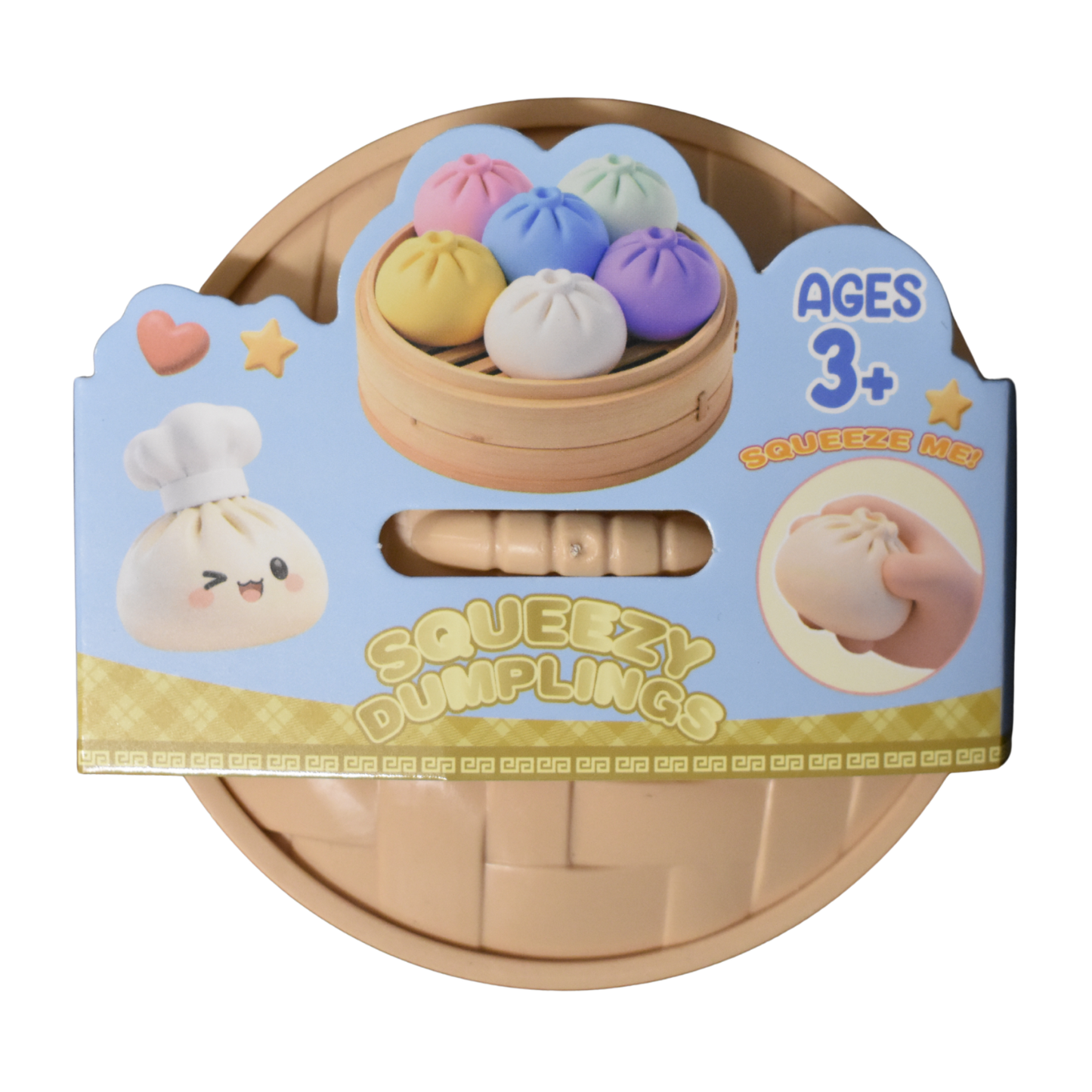 Squeezy Dumpling Toy – Assorted Colors (3.5")