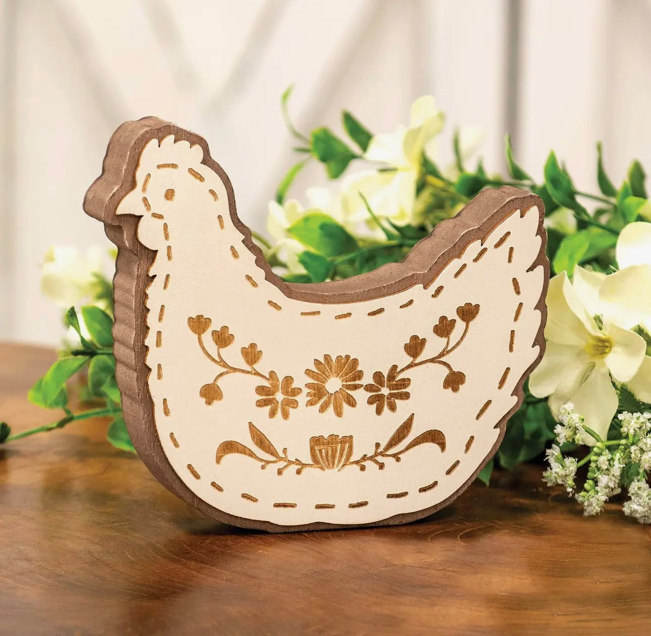 Wooden Chicken Sitter