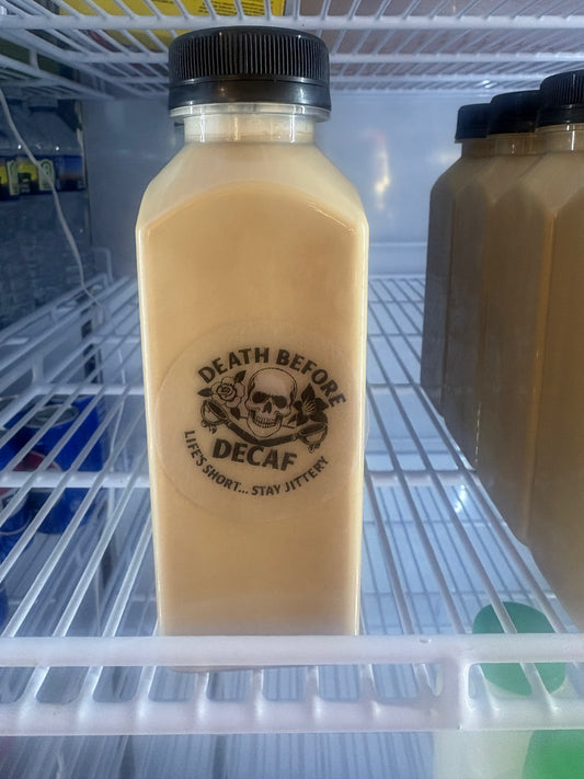 Death Before Decaf Bottled Coffee Island Undertow (coconut & caramel)