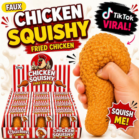 Faux Fried Chicken Squishy –TikTok Viral Crunchy-Look Toys