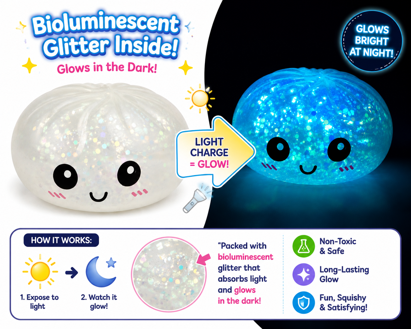 Mystery Glow in the Dark Dumpling Squishy