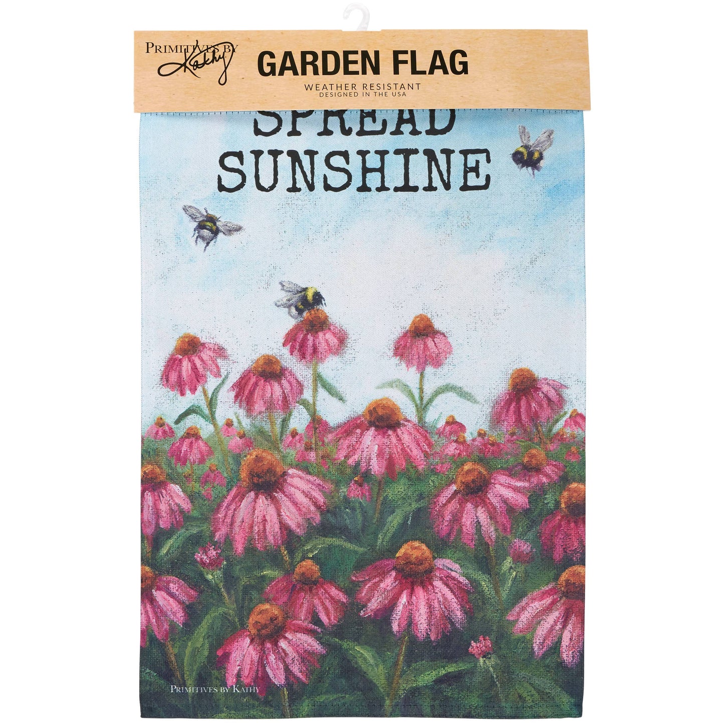 Pink Coneflower Garden Flag
