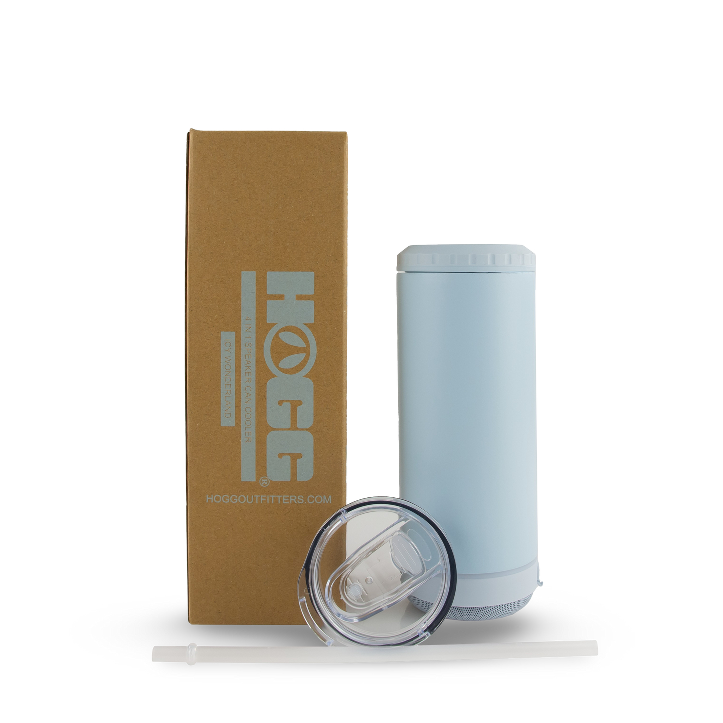 POWDER COATED 4 IN 1 CAN COOLER SPEAKER TUMBLER