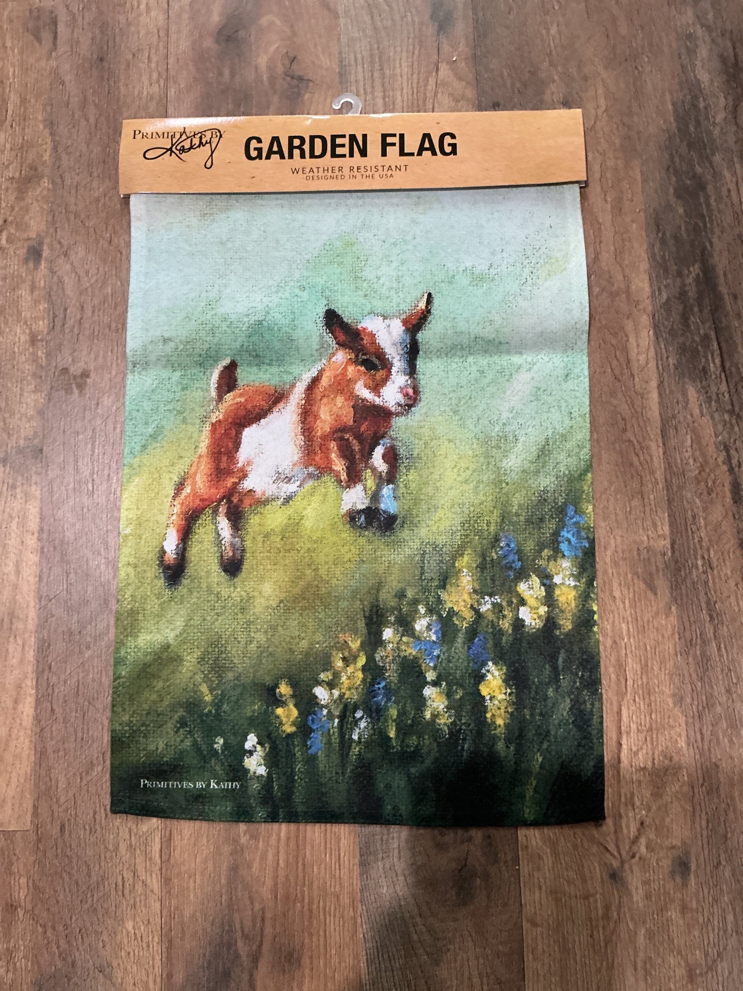 Jumping Goat Garden Flag