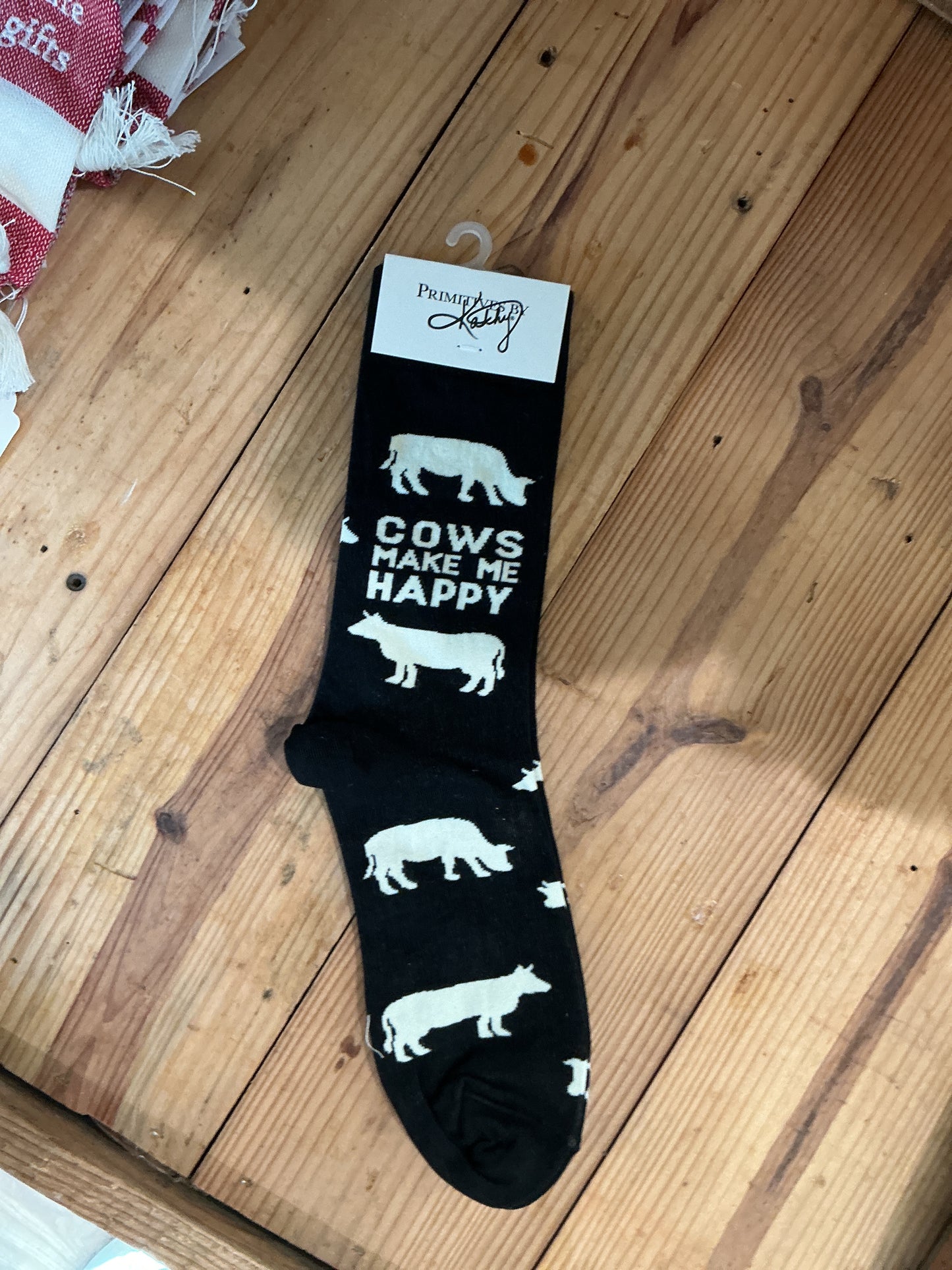Cows make me happy socks
